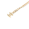 Chanel Gold Plated Strass Coco Plaque Double Chain Belt Secondhand