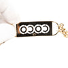 Chanel Gold Plated Strass Coco Plaque Double Chain Belt Secondhand