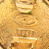 Chanel CC Gold Plated Button Clip On Earrings Secondhand