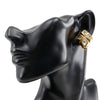 Chanel Gold Plated Strass Diamond Shape Clip On Earrings Secondhand