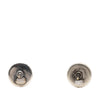 Chanel CC Brass Enamel Round Push Back Earrings Secondhand