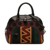 Secondhand Burberry Medium Leather and Canvas Geometric Tapestry Milverton Bag