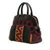 Secondhand Burberry Medium Leather and Canvas Geometric Tapestry Milverton Bag