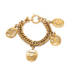 Chanel Gold Plated 31 Rue Cambon Logo Charm Bracelet Secondhand