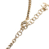 Chanel Gold Plated Rhinestones Heart Logo Choker Necklace Secondhand