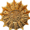Chanel Gold Plated Sunburst Brooch Secondhand