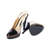 Secondhand Yves Saint Laurent Leather Colorblock Pattern Slingback Pumps