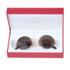 Secondhand Cartier Vintage Mayfair Round Half Frame Gold Sunglasses - '90s
