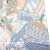 Secondhand Hermès “Mystère Au 24” Gris Perle, Vert & Jaune Silk Carré 90 Scarf By Jonathan Burton