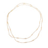 Vintage 14K Yellow Gold Openwork Long Chain Necklace - '70s