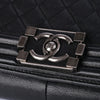 Secondhand Chanel Boy Medium Quilted Leather Shoulder Bag - '10s