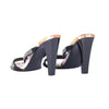 Secondhand Lerre Floral Print Rhinestone High-Heel Sandals - '00s