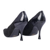 second hand Chanel Black Suede Leather and Patent Leather Pumps