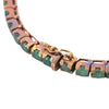 Secondhand Vintage 18K Gold Graduated Emerald Tennis Bracelet - '80s