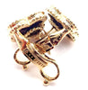 Van Cleef & Arpels Vintage Lapis Lazuli Alhambra Yellow Gold Earrings Secondhand