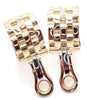 Cartier Maillon Panthere Diamond 5 Row Hoop Yellow Gold Earrings Secondhand