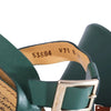 Secondhand Santoni Rose Collection Green Leather Platform Wedge Sandals - '10s