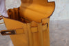 Secondhand Hermes Kelly Handbag Yellow Courchevel with Gold Hardware