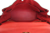 Secondhand Hermes Kelly Handbag Red Clemence with Gold Hardware