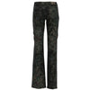 Roberto Cavalli Black and Gold Stretch Trousers - 2000s Second hand