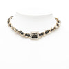 Chanel Lambskin and Gold Plated Enamel CC Square Choker Necklace Secondhand