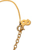 Dior Gold Plated Enamel Logo Round Pendant Necklace Secondhand