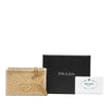 Prada Crystal Embellished Satin Card Holder with Chain Secondhand