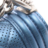 Secondhand Chanel Small Quilted Perforated Metallic Lambskin Boy Flap