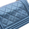 Secondhand Chanel Small Quilted Perforated Metallic Lambskin Boy Flap
