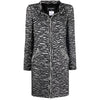 Chanel Black and White Wool Coat - 2010s Second hand