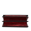 Secondhand Saint Laurent Small Metallic Striped Canvas Monogram Sunset Crossbody