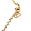 Dior Gold Plated Enamel Logo Round Pendant Necklace Secondhand