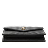 Saint Laurent Grain De Poudre Chevron Cassandre Envelope Chain Wallet Secondhand