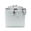 Chanel Large Quilted Lambskin Top Handle Jewelry Box With Chain Secondhand
