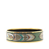 Hermès Wide Bird Feather Enamel Bangle 65 Secondhand