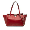 Valentino Small Leather Rockstud Trapeze Satchel Secondhand