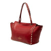 Valentino Small Leather Rockstud Trapeze Satchel Secondhand