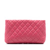 Chanel Quilted Lambskin Kiss Lock Clutch Secondhand