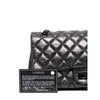 Chanel Metallic Grey Quilted Leather Shoulder Bag - 2000s Second hand