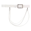Secondhand Y-3 White Perforated Leather Belt - '00s