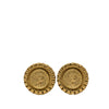 Chanel Gold Plated Coco Coin Clip On Earrings Secondhand