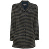 Chanel Blue and Beige Checked Wool Jacket - 2000s Second hand