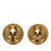 Chanel CC Gold Plated Round Clip On Earrings Secondhand