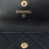 Chanel CC Quilted Lambskin Card Holder with Padded Chain Strap Secondhand