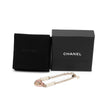 Chanel CC Gold Plated Resin Crystal Faux Pearl Chain Heart Bracelet Secondhand