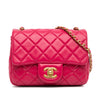 Chanel Mini Square Classic Lambskin Pearl Crush Single Flap Secondhand