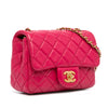 Chanel Mini Square Classic Lambskin Pearl Crush Single Flap Secondhand