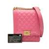 Chanel Quilted Lambskin North South Boy Flap Secondhand