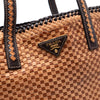 Prada Woven Goatskin Madras Tote Secondhand