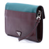 Prada Bicolor Saffiano Envelope Push Lock Clutch Secondhand
